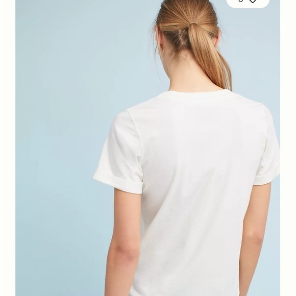 Anthropologie Sol Angeles White & Black Rise & Wine Graphic T- Shirt Top Size XS - Picture 4 of 9